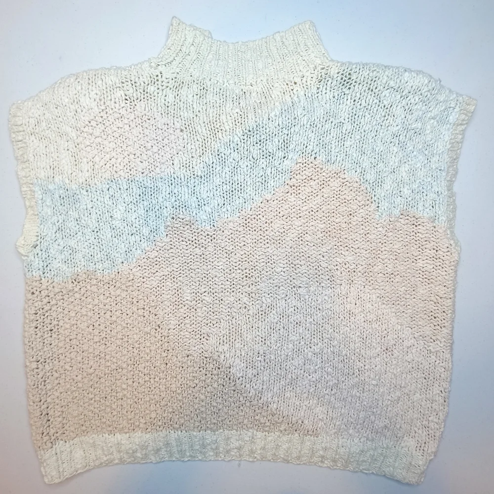 Vintage Liz Claiborne Pastel Geometric Knit Sweater Vest - Size Large - Picture 6 of 13